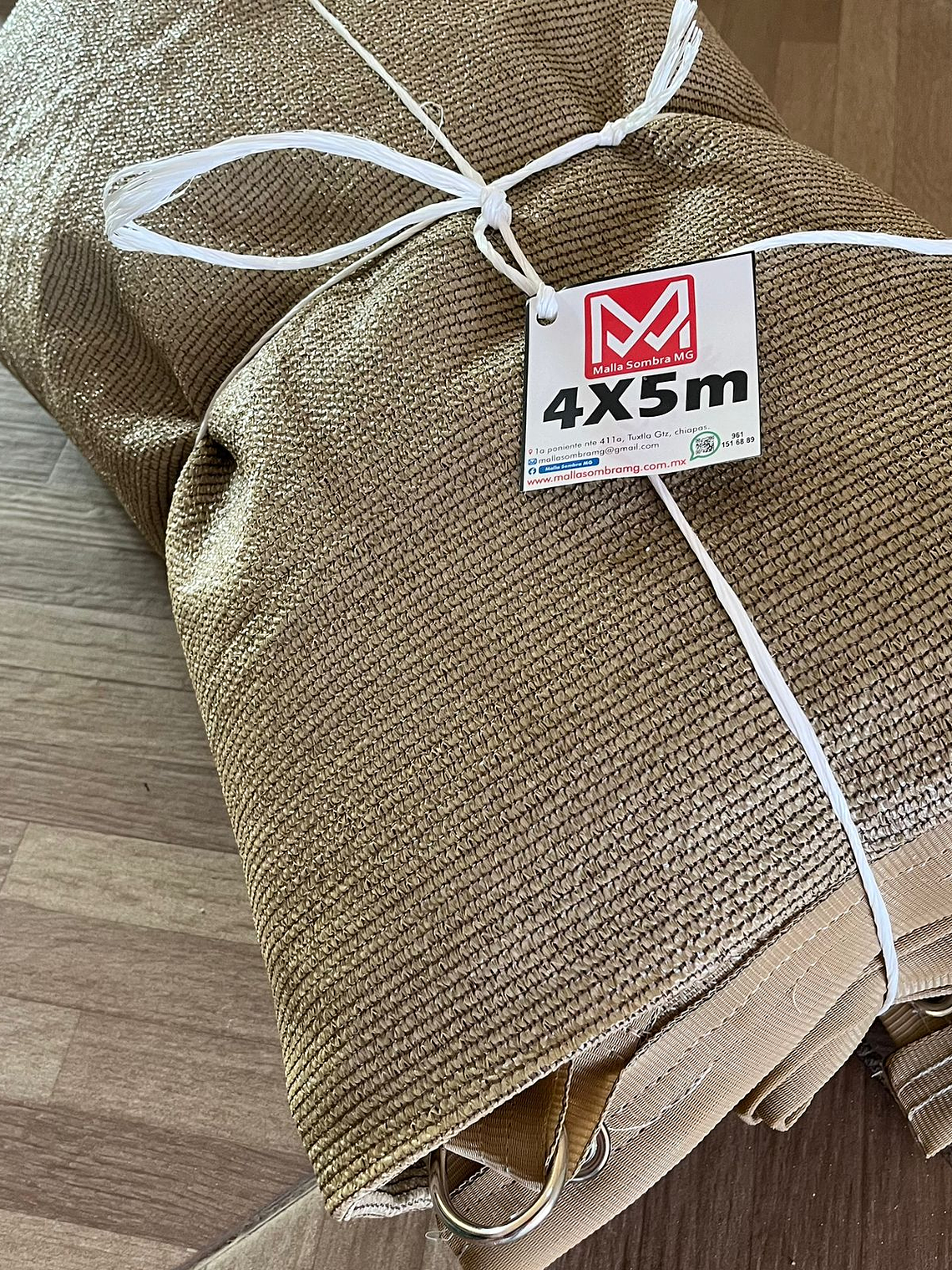 Malla sombra de 4x5 beige, 90% 1