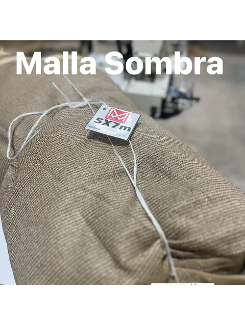 Malla sombra de 5x7 metros beige, 90%