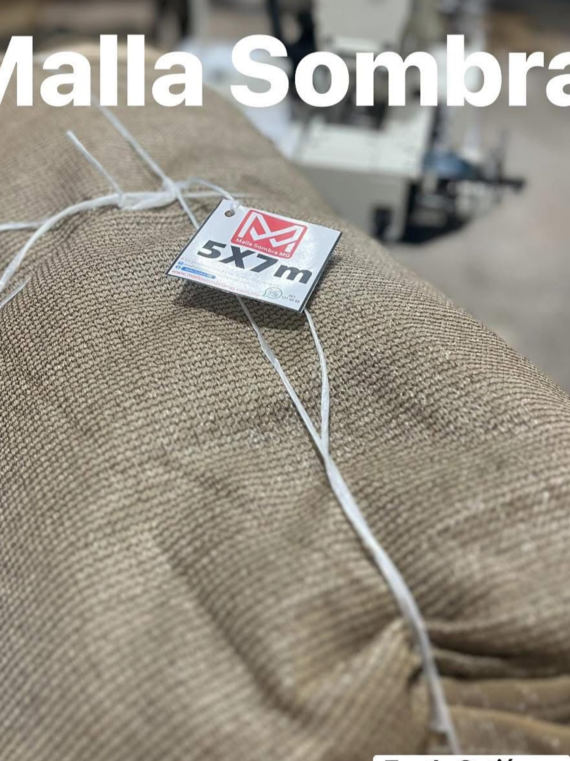 Malla sombra de 5x7 metros beige, 90% 1