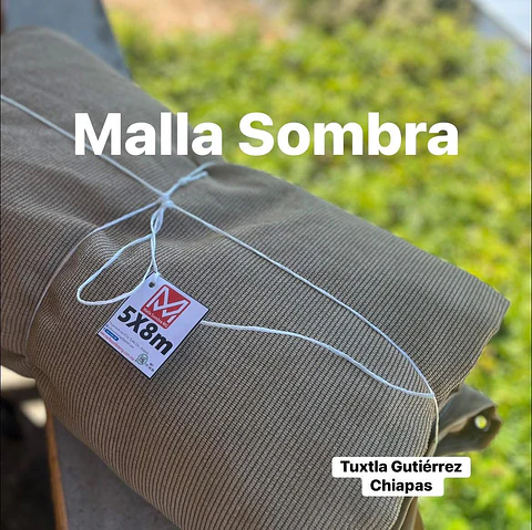 Malla sombra de 5x8 metros beige, 90%