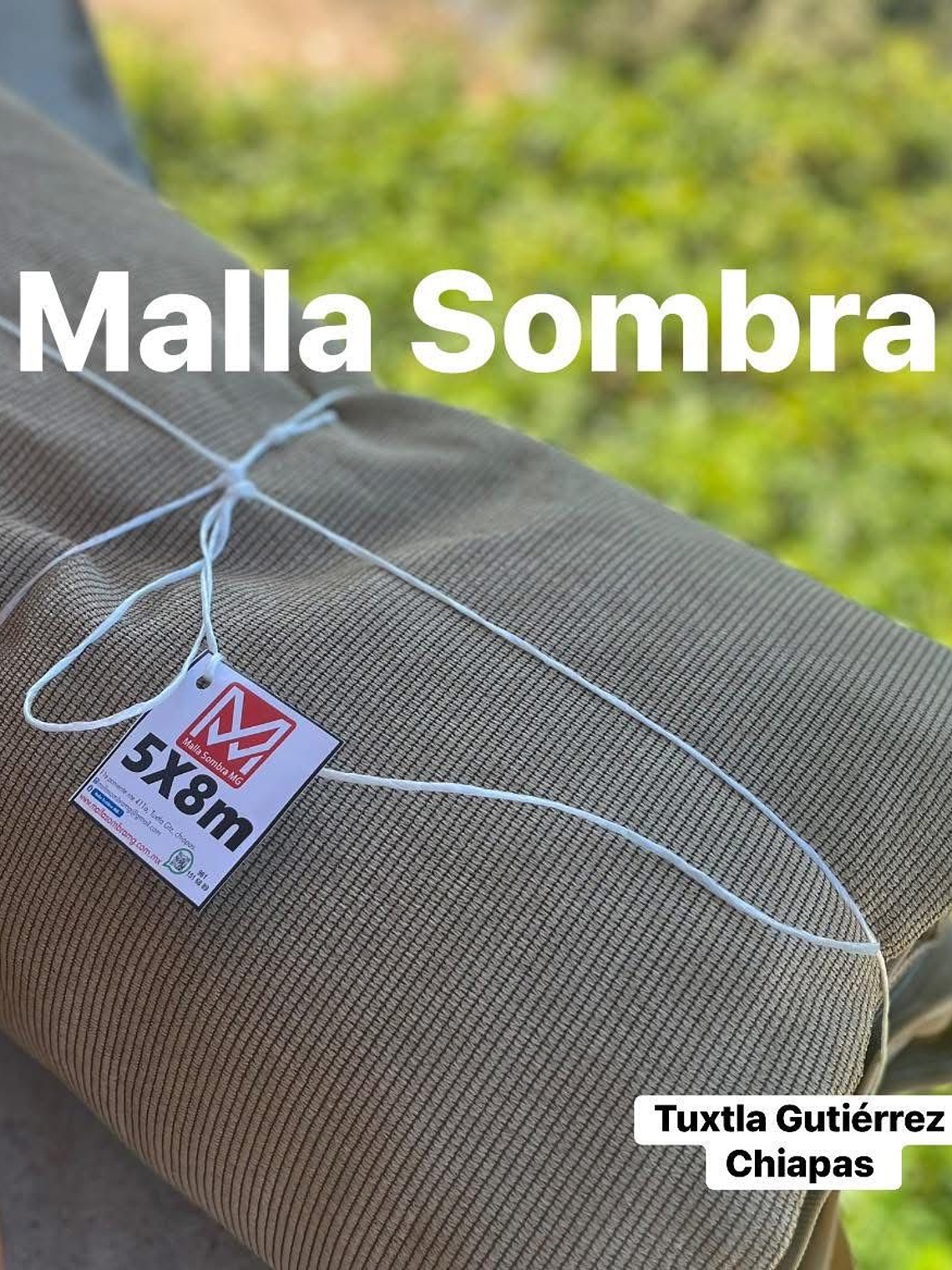 Malla sombra de 5x8 metros beige, 90% 1