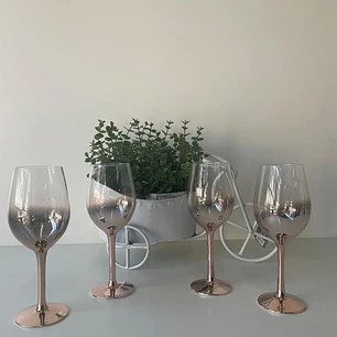 Juego Copas Tornasol Vino Blanco 4 Piezas