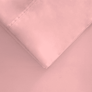 Juego de Sábanas T144 Lisa Palo Rosa 1 Plaza