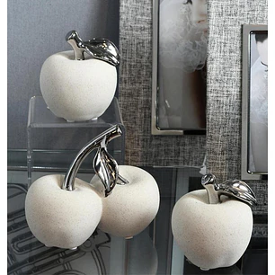Figura Decorativa Manzana Doble