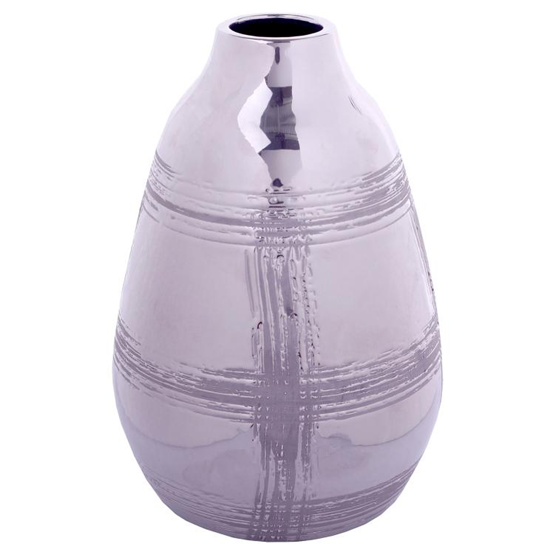Jarrón Decorativo Veneto Ancho Silver 1