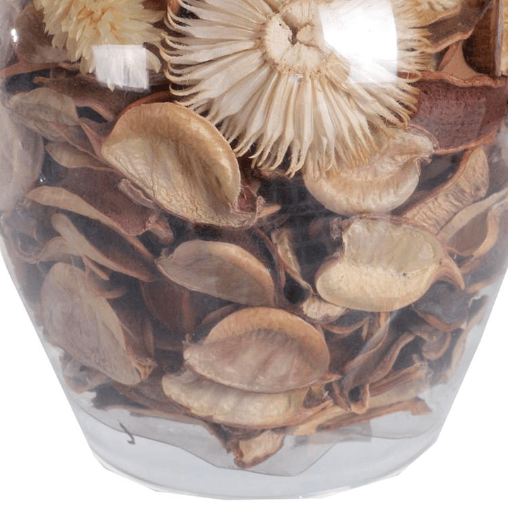 Portavela Decorativo Flores Secas Natural 2