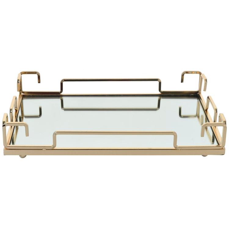 Centro de Mesa Decorativo Augsburgo Rectangular Gold