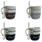 Juego Tazones Con Cucharas Cappuccino 8 Piezas - Miniatura 1