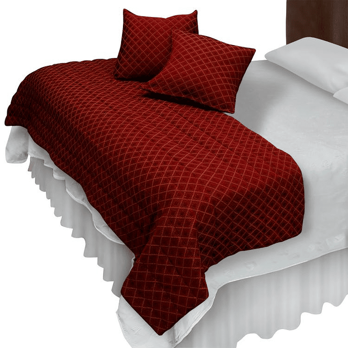 Piecera Con Fundas SK Rombos Burdeo 4