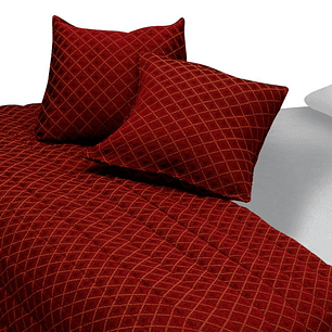 Piecera Con Fundas SK Rombos Burdeo