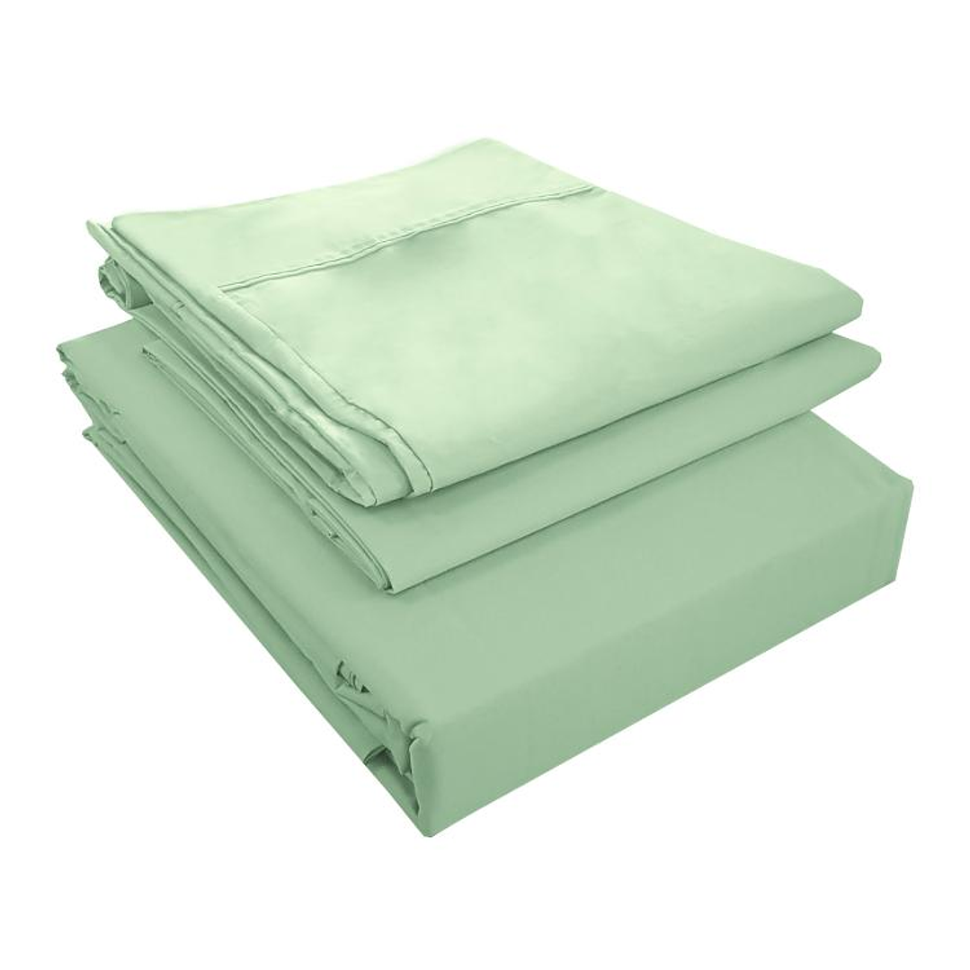 Juego de Sábanas T144 Lisa Esmeralda 2 Plazas 2