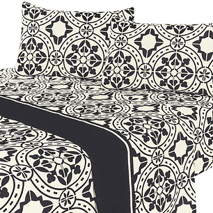 Juego de Sábanas T144 Boceto Grey 1 Plaza