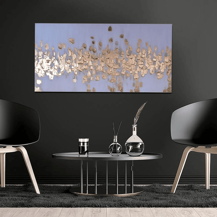 Cuadro Tornado Gold 140 x 70 4