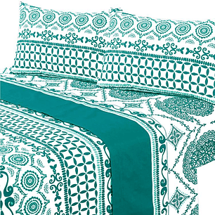 Juego de Sábanas T144 SuperKing Marrakech Petróleo