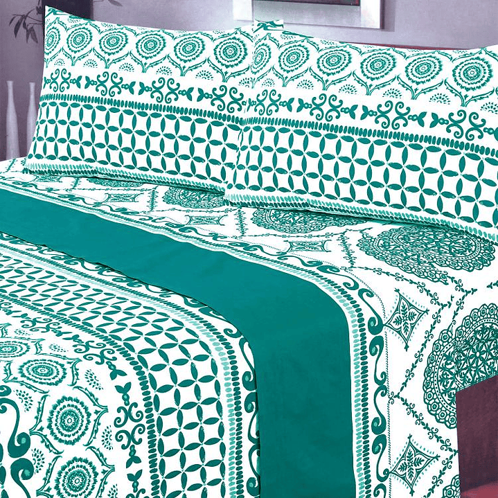 Juego de Sábanas T144 SuperKing Marrakech Petróleo 4