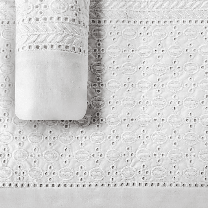 Juego de Sábanas T180 Broderie Blanco 2 Plazas 3