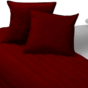 Piecera Con Fundas Velvet Burdeo