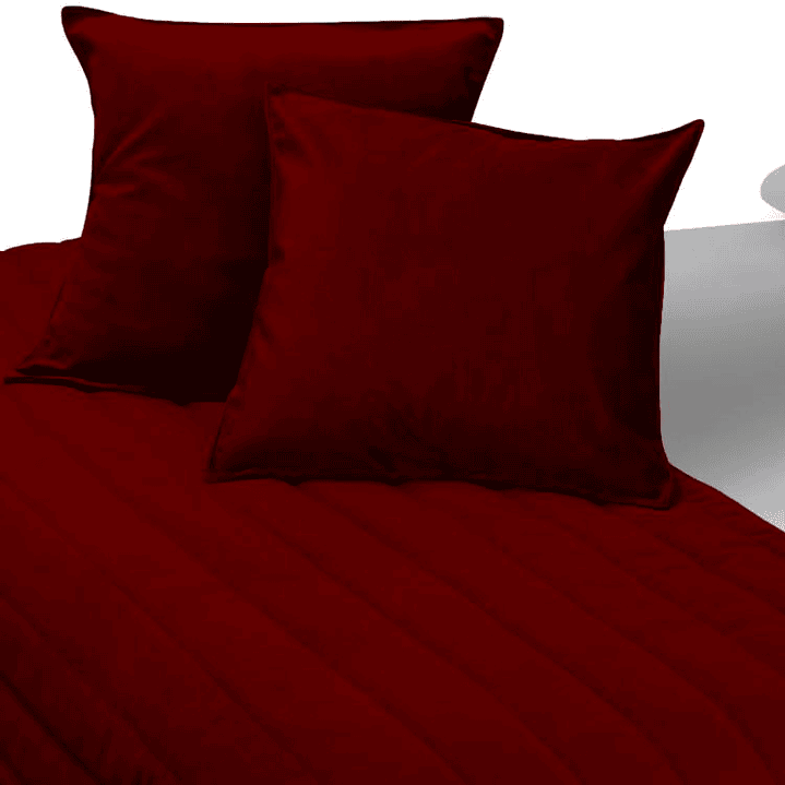 Piecera Con Fundas Velvet Burdeo 2