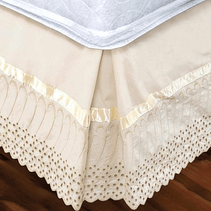 Faldón Broderie Amanda SuperKing Crudo