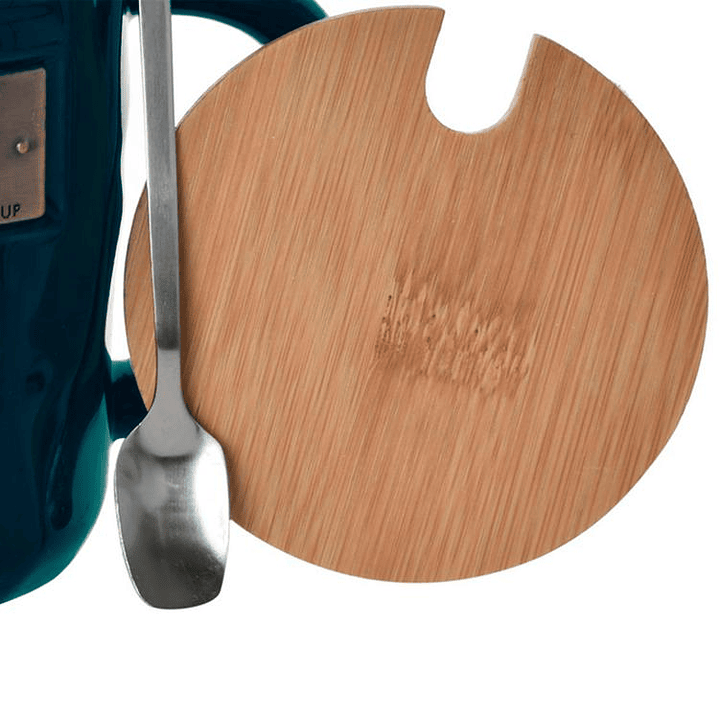 Juego de Tazón con Tapa y Cuchara Eiffel Petróleo 3