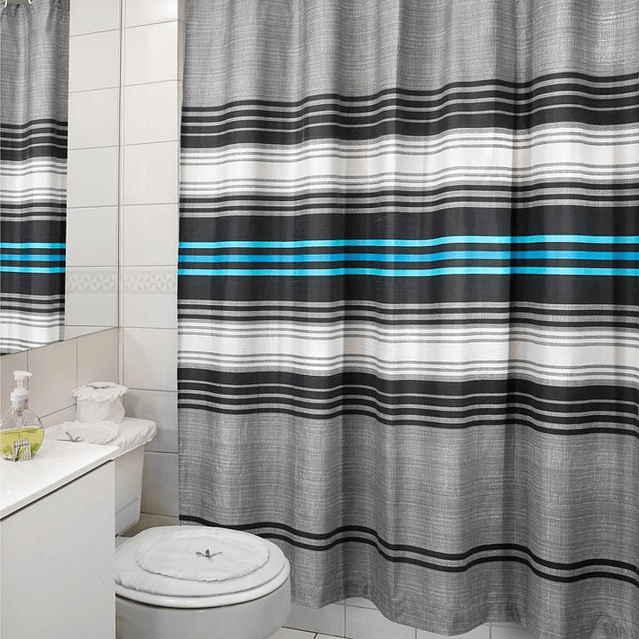 Cortina de Baño Diseño Boston sin Forro 3