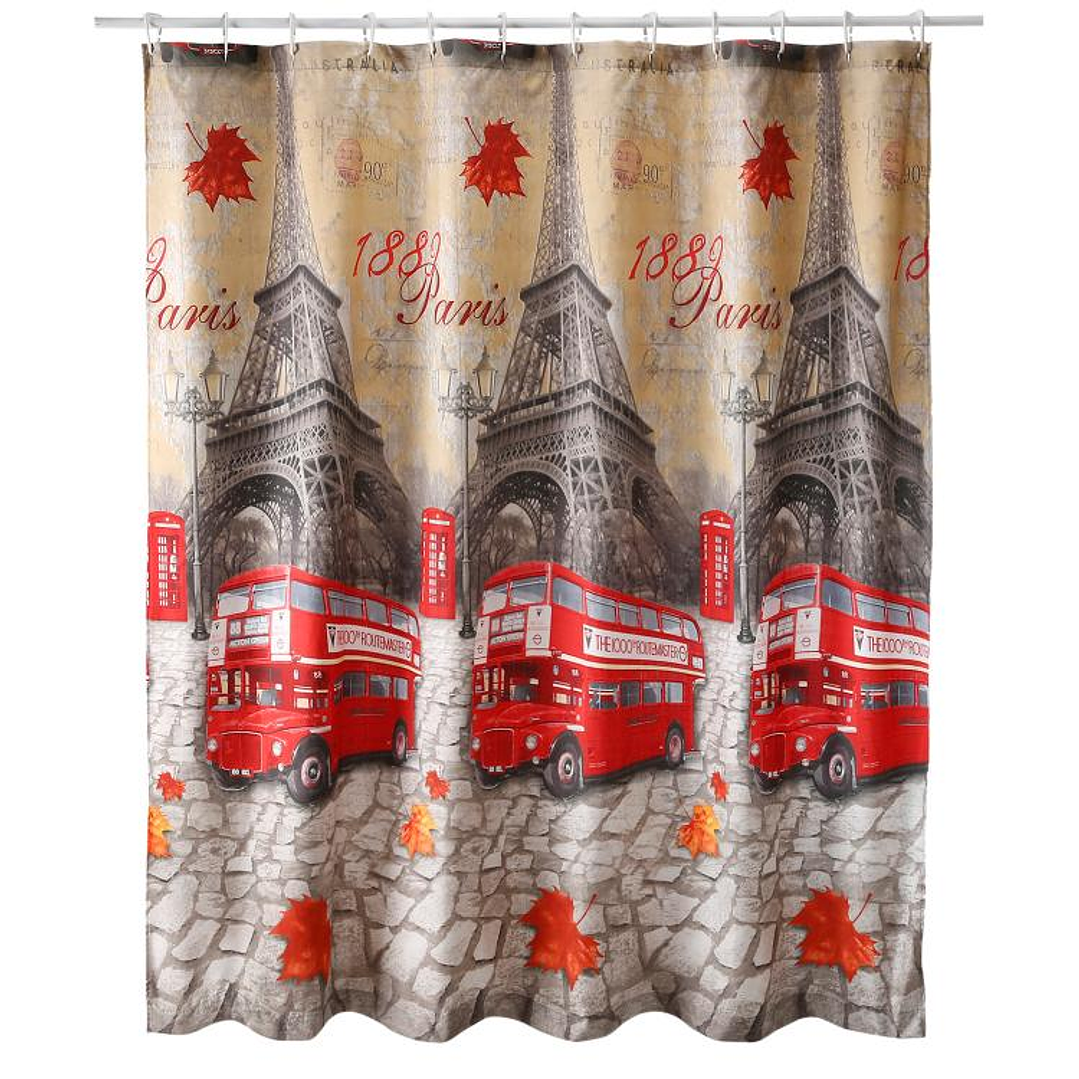 Cortina de Baño Diseño Vintage sin Forro 1