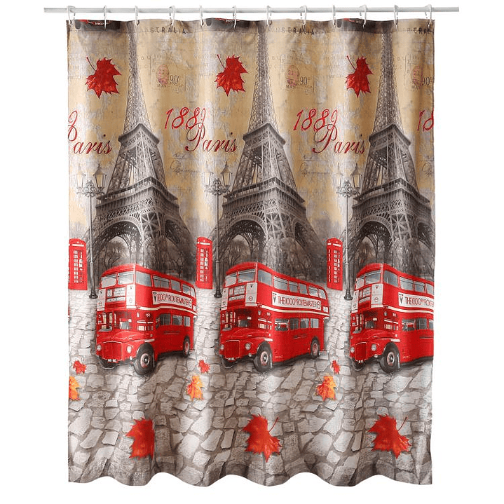 Cortina de Baño Diseño Vintage sin Forro 1