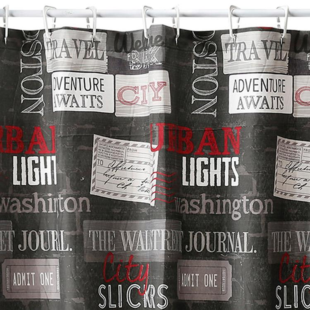 Cortina de Baño Diseño Urban sin Forro 2