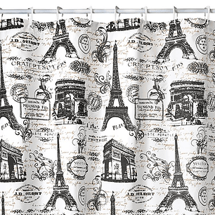 Cortina de Baño Diseño Postales sin Forro