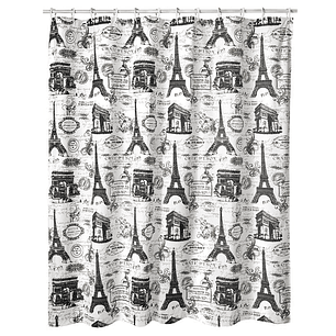 Cortina de Baño Diseño Postales sin Forro