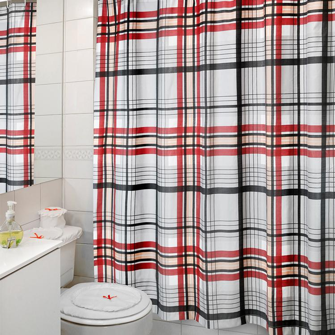 Cortina de Baño Diseño Glasgow sin Forro 3