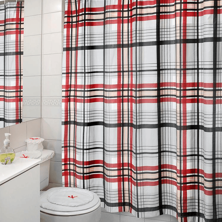 Cortina de Baño Diseño Glasgow sin Forro 3