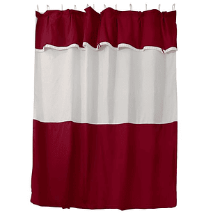 Juego Cortina para Baño Burdeo 5 Piezas sin Forro