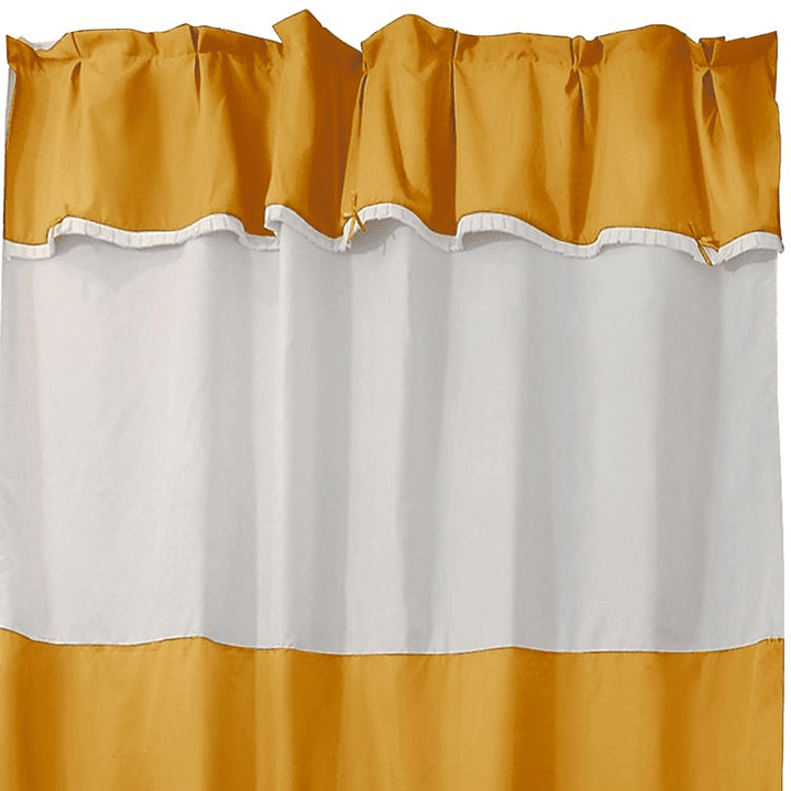 Juego Cortina para Baño Mostaza 5 Piezas sin Forro 3