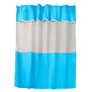 Juego de Cortina para Baño Celeste 5 Piezas sin Forro