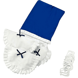 Juego de Cortina para Baño Azul 5 Piezas sin Forro