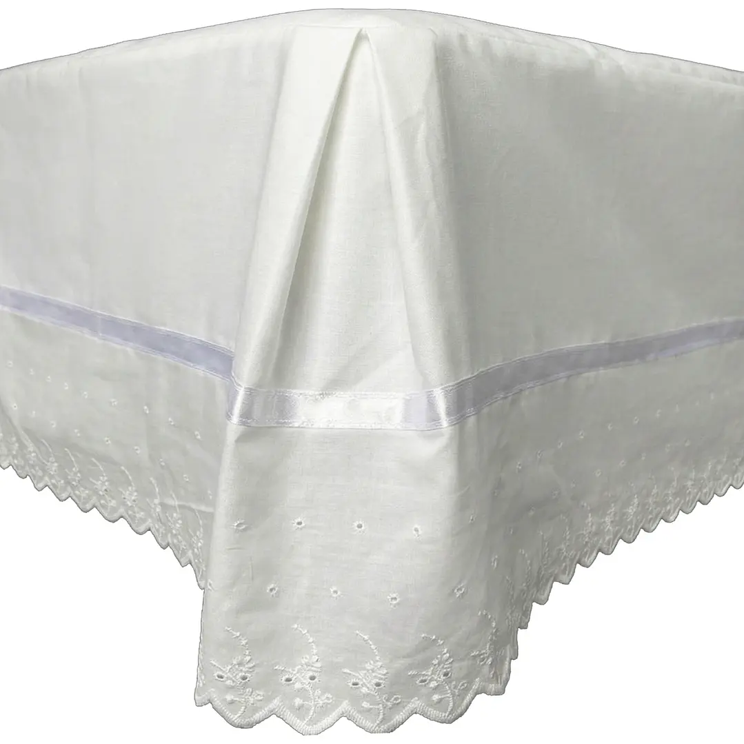 Faldón Broderie Amanda 2 Plazas Blanco 4