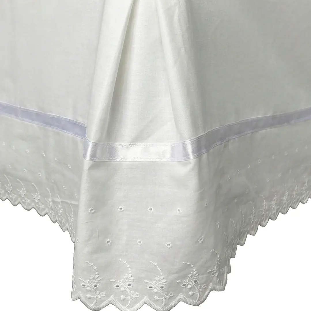 Faldón Broderie Amanda 2 Plazas Blanco 3