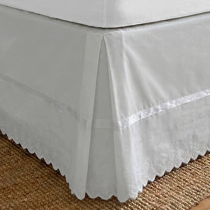 Faldón Broderie Amanda 2 Plazas Blanco