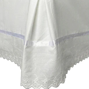 Faldón Broderie Amanda 1,5 Plaza Blanco