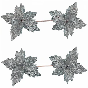 Set 4 Poinsetias Navideñas 