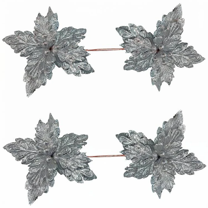 Set 4 Poinsetias Navideñas  1