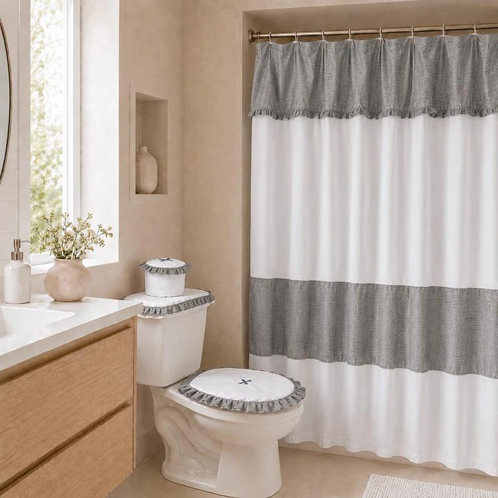 Juego Cortina para Baño Boston 4 Piezas 1