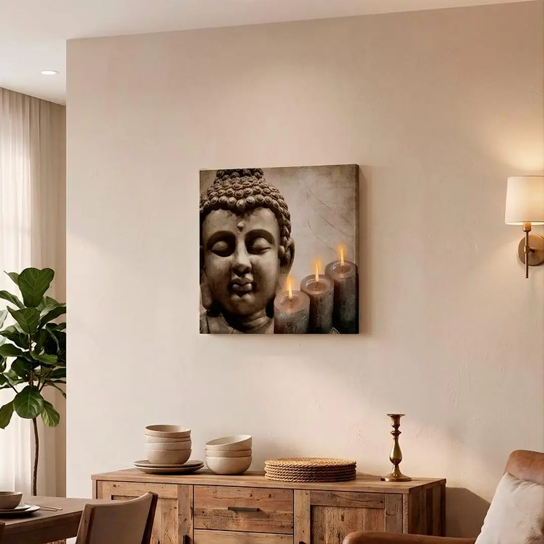 Cuadro Buda Velas 40 x 40  4