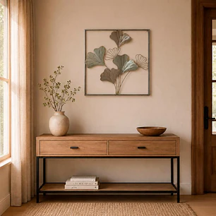 Placa Mural Marco Ginkgo Gold
