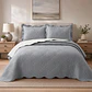Quilt Sherpa Paris Liso Gris 2 Plazas - Miniatura 1