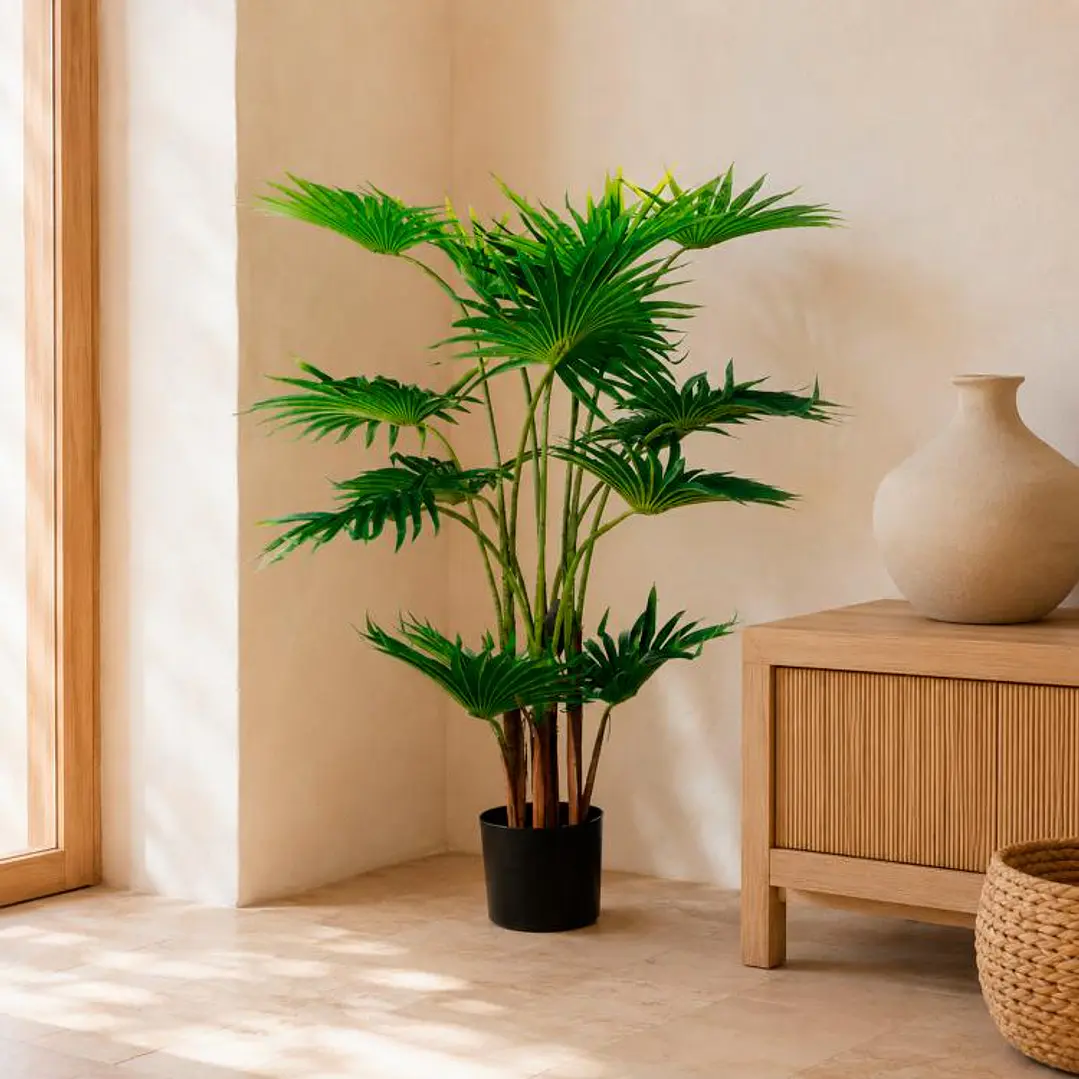 Planta Artificial Mini Fan Palm 95 Cms. 1