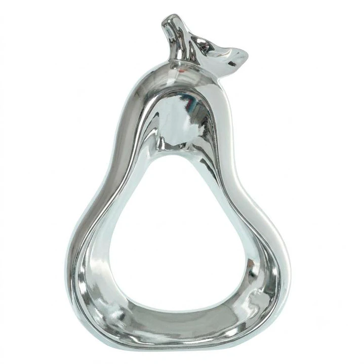 Figura Decorativa Pera Abstracta Silver 4