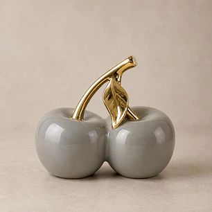 Figura Decorativa Manzana Doble Clemont Ocre