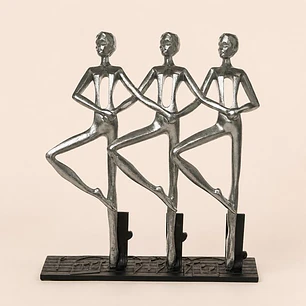 Figura Decorativa Bailarinas Abstractas Silver